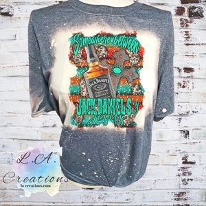 Jack Daniels & Jesus Distressed / Sublimation Tee